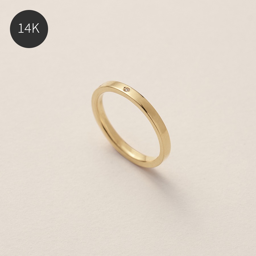 14k 1Diamond blanc modern ring
